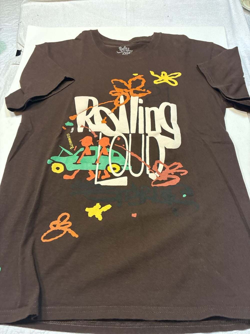 Rolling Loud Let's Commute Brown Graphic T-Shirt